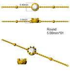 9ct Yellow Gold Round Lab Grown Diamond Bracelet 2