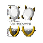 9ct White Gold Oval Lab Grown Diamond Earrings 2