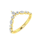 9ct Yellow Gold Marquise Diamond Ring 1