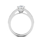 9ct White Gold Baguette and Oval Lab Grown Diamond Ring 2