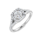 9ct White Gold Round Lab Grown Diamond Ring 1