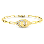 9ct Yellow Gold Round Lab Grown Diamond Bracelet 1