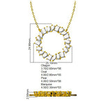 9ct White Gold Emerald Cut and Marquise and Oval and Pear Lab Grown Diamond Necklace 2