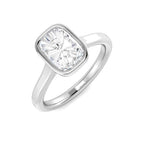 9ct White Gold Cushion Lab Grown Diamond Ring 1