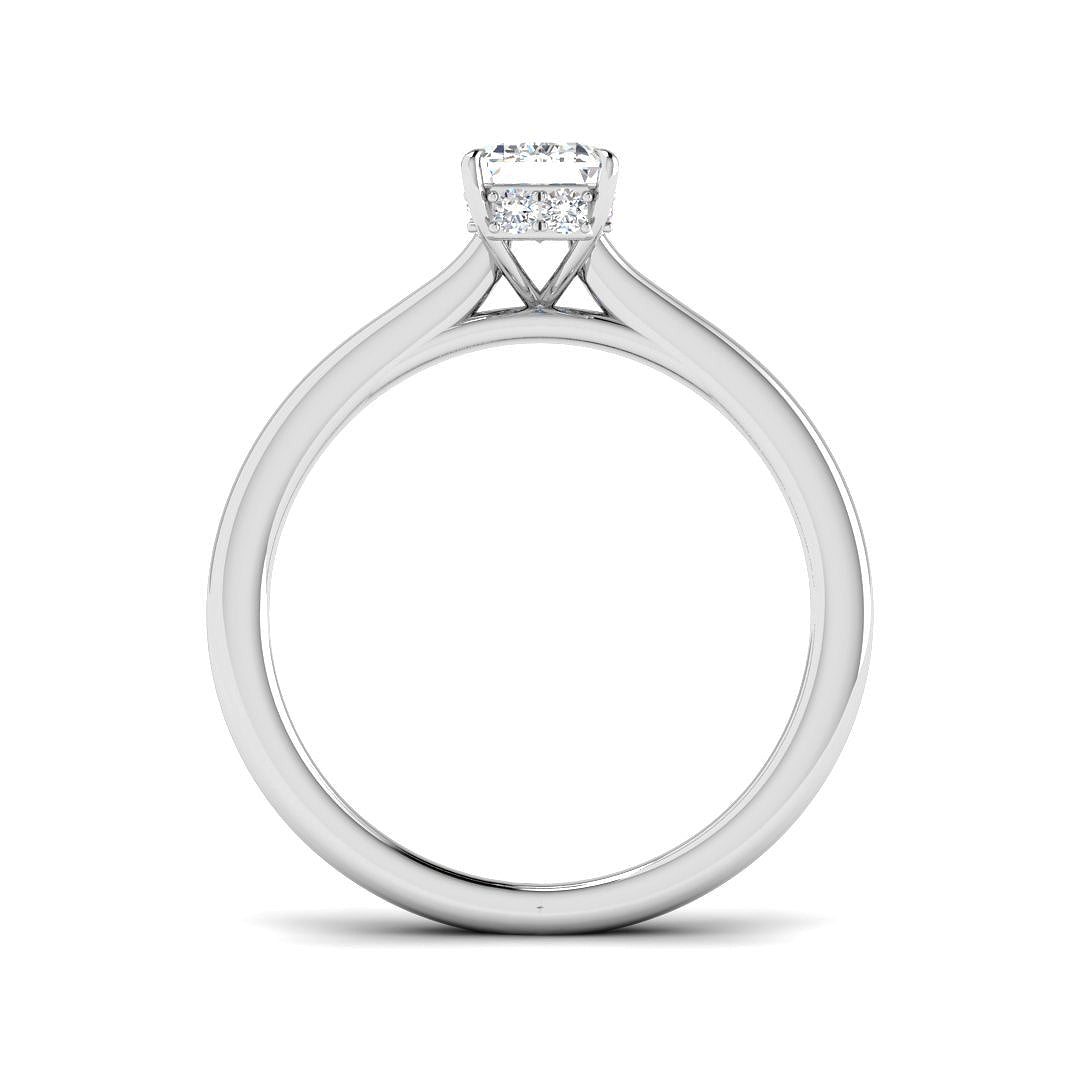 9ct White Gold Radiant Lab Grown Diamond Ring 2