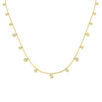9ct Yellow Gold Round Lab Grown Diamond Necklace 1
