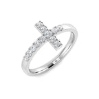 9ct White Gold Round Lab Grown Diamond Ring 1