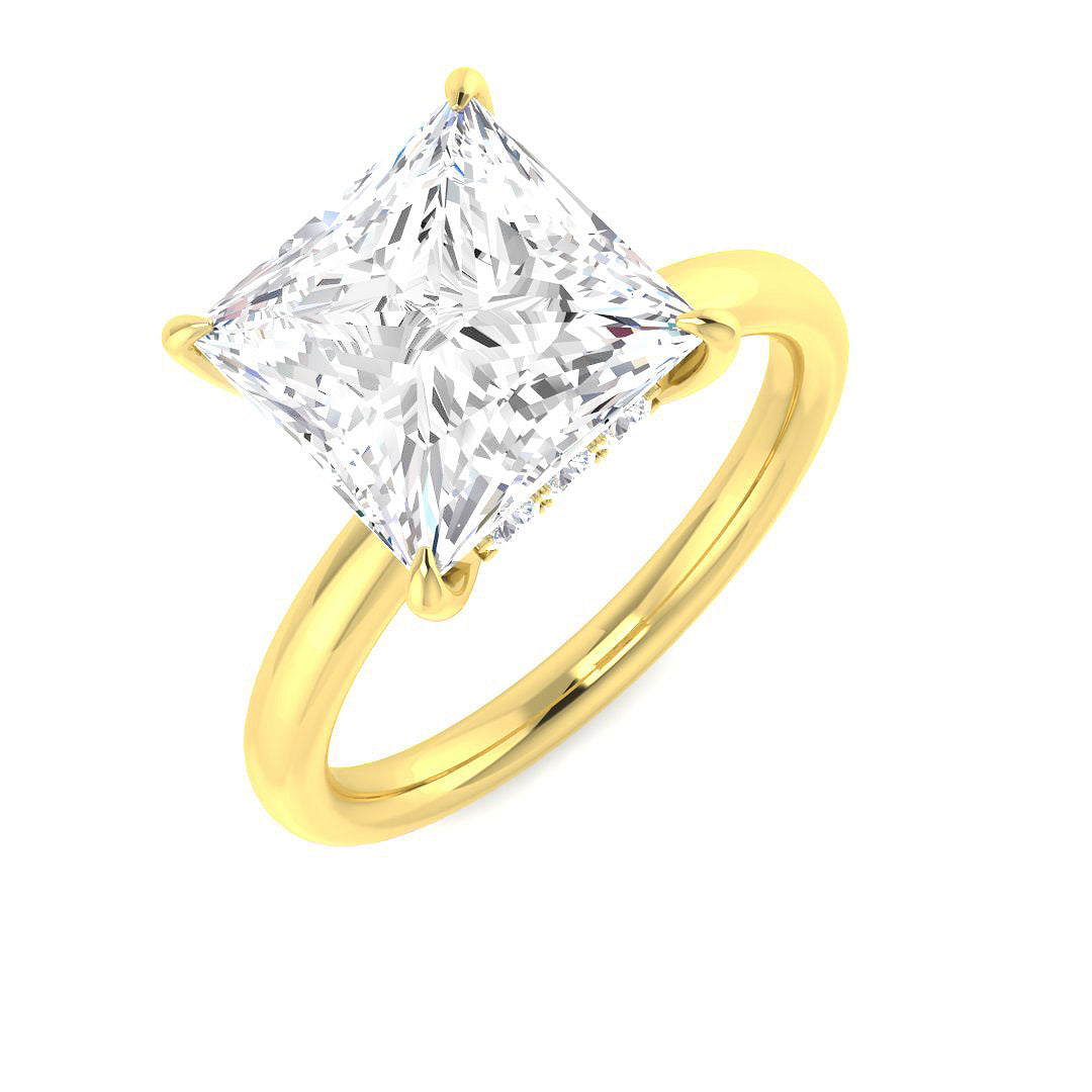 18ct Yellow Gold Princess Lab Grown Diamond Ring 1