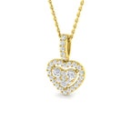 9ct Yellow Gold Round Lab Grown Diamond Pendant 1