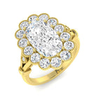 9ct Yellow Gold Cushion Cvd Old Cut Ring 1