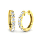9ct Yellow Gold Round Lab Grown Diamond Earrings 1