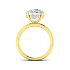 9ct Yellow Gold Round Lab Grown Diamond Ring 2