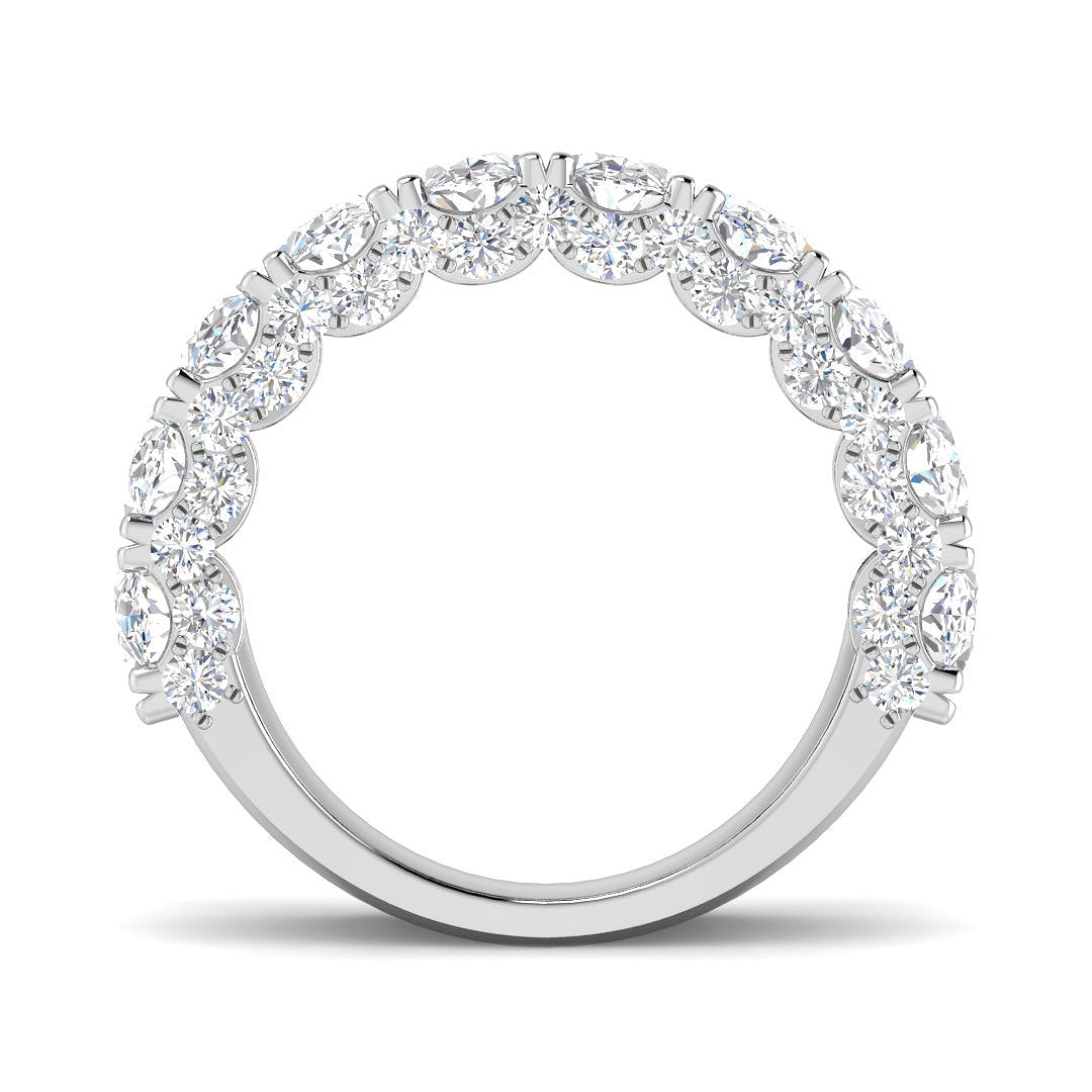 9ct White Gold Oval Lab Grown Diamond Ring 2