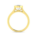 9ct Yellow Gold Oval Lab Grown Diamond Ring 2