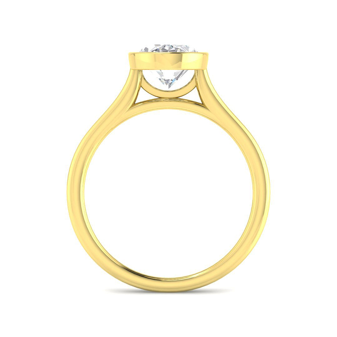 9ct Yellow Gold Oval Lab Grown Diamond Ring 2