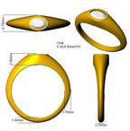 9ct Yellow Gold Oval Lab Grown Diamond Ring 3