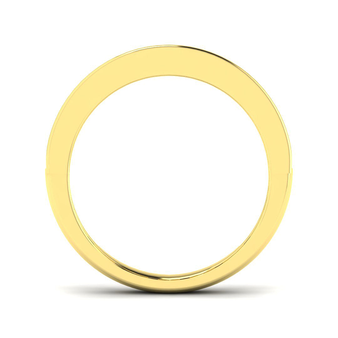 9ct Yellow Gold Princess Blue Sapphire and Diamond Ring 2