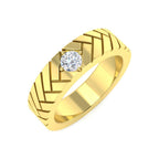 9ct Yellow Gold Round Lab Grown Diamond Ring 1