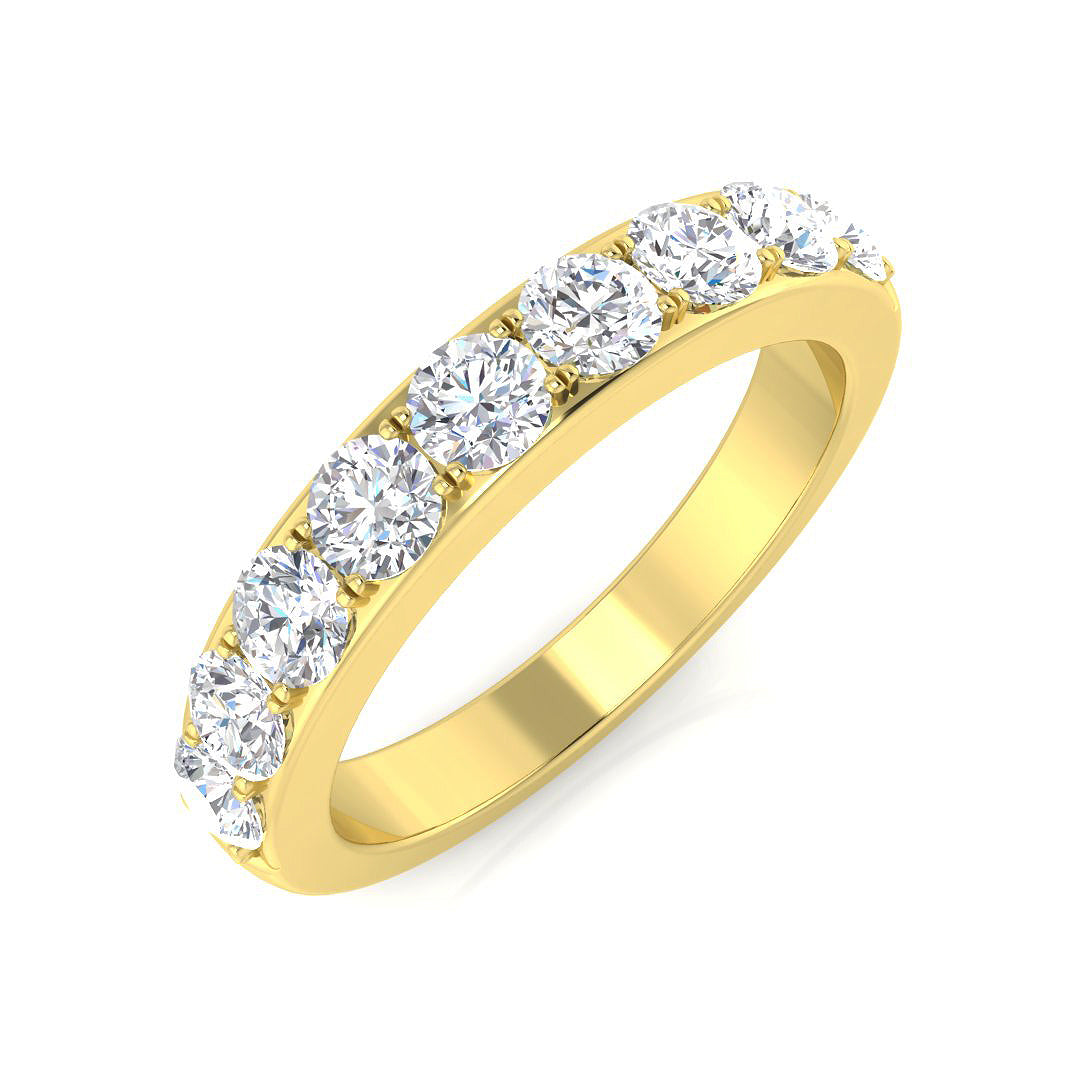 9ct Yellow Gold Round Lab Grown Diamond Ring 1