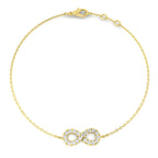 9ct Yellow Gold Round Lab Grown Diamond Bracelet 1