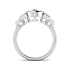 9ct White Gold Emerald Cut and Oval Lab Grown Diamond Ring 2