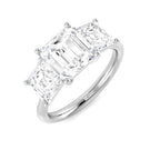 Platinum Asscher Cut Lab Grown Diamond Ring 1