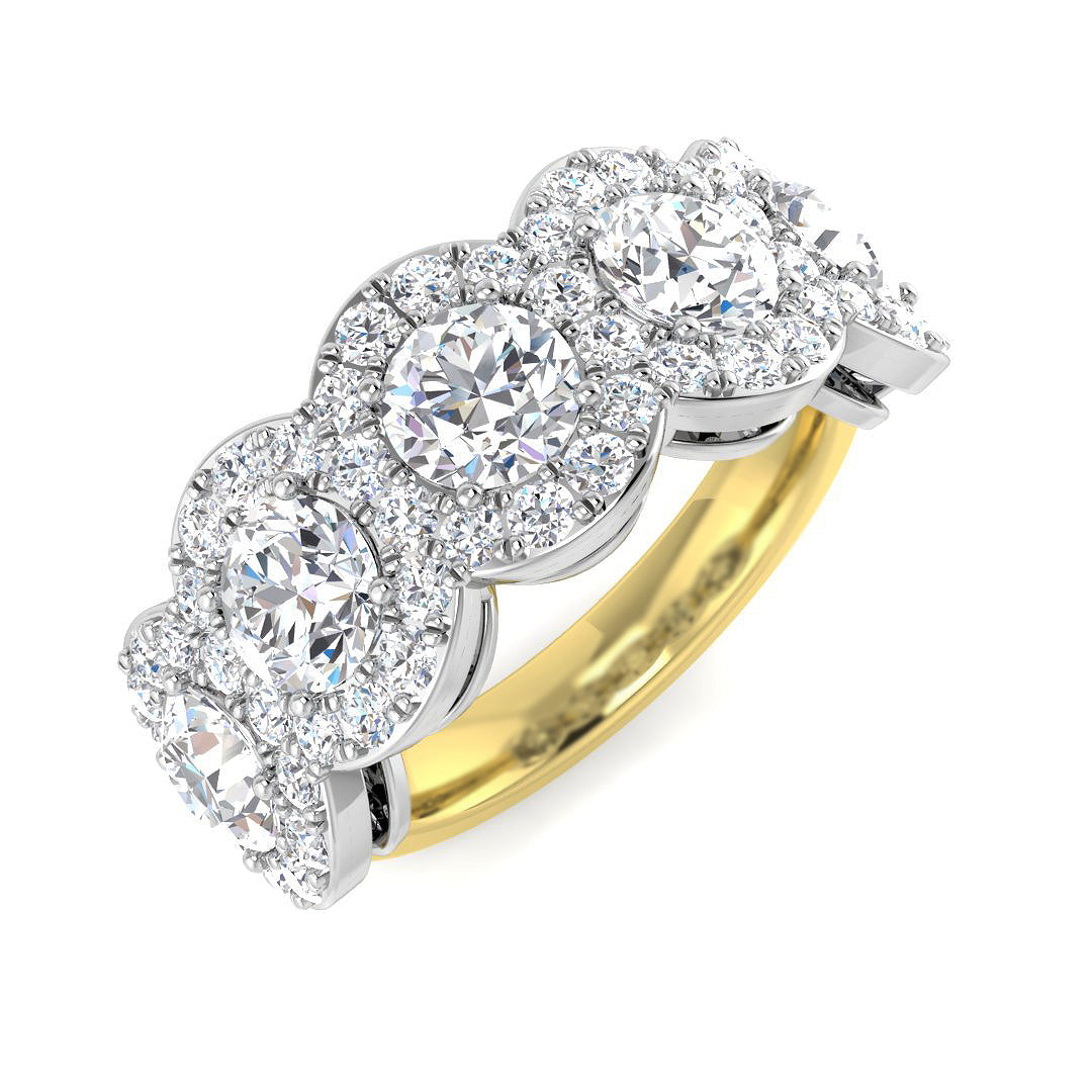 9ct Yellow Gold Round Lab Grown Diamond Ring 1