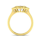 9ct Yellow Gold Baguette and Cushion Cvd Old Cut Ring 2