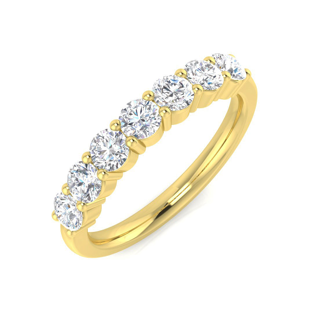 9ct Yellow Gold Round Lab Grown Diamond Ring 1