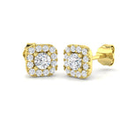 9ct Yellow Gold Round Lab Grown Diamond Earrings 1