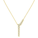 9ct Yellow Gold Round Lab Grown Diamond Necklace 1
