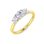 9ct Yellow Gold Round Lab Grown Diamond Ring 1