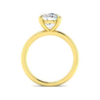 18ct Yellow Gold Round Lab Grown Diamond Ring 2