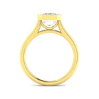 9ct Yellow Gold Emerald Cut Lab Grown Diamond Ring 2