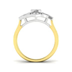 9ct Two Tone Round Lab Grown Diamond Ring 2