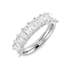9ct White Gold Emerald Cut Lab Grown Diamond Ring 1