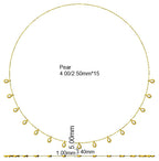9ct Yellow Gold Pear Lab Grown Diamond Necklace 2