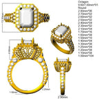 9ct Yellow Gold Radiant Lab Grown Diamond Ring 3