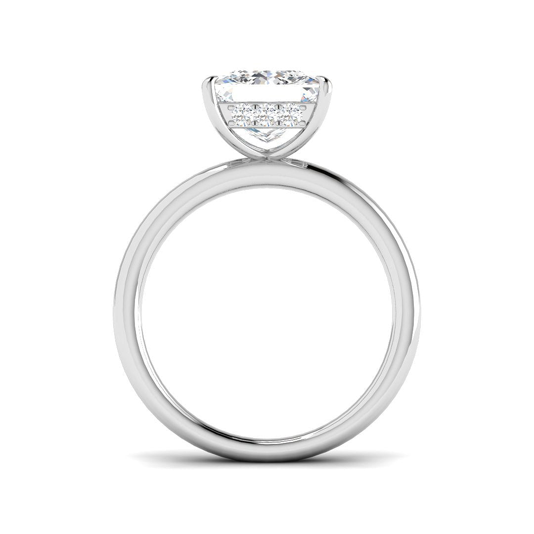 9ct White Gold Princess Lab Grown Diamond Ring 2