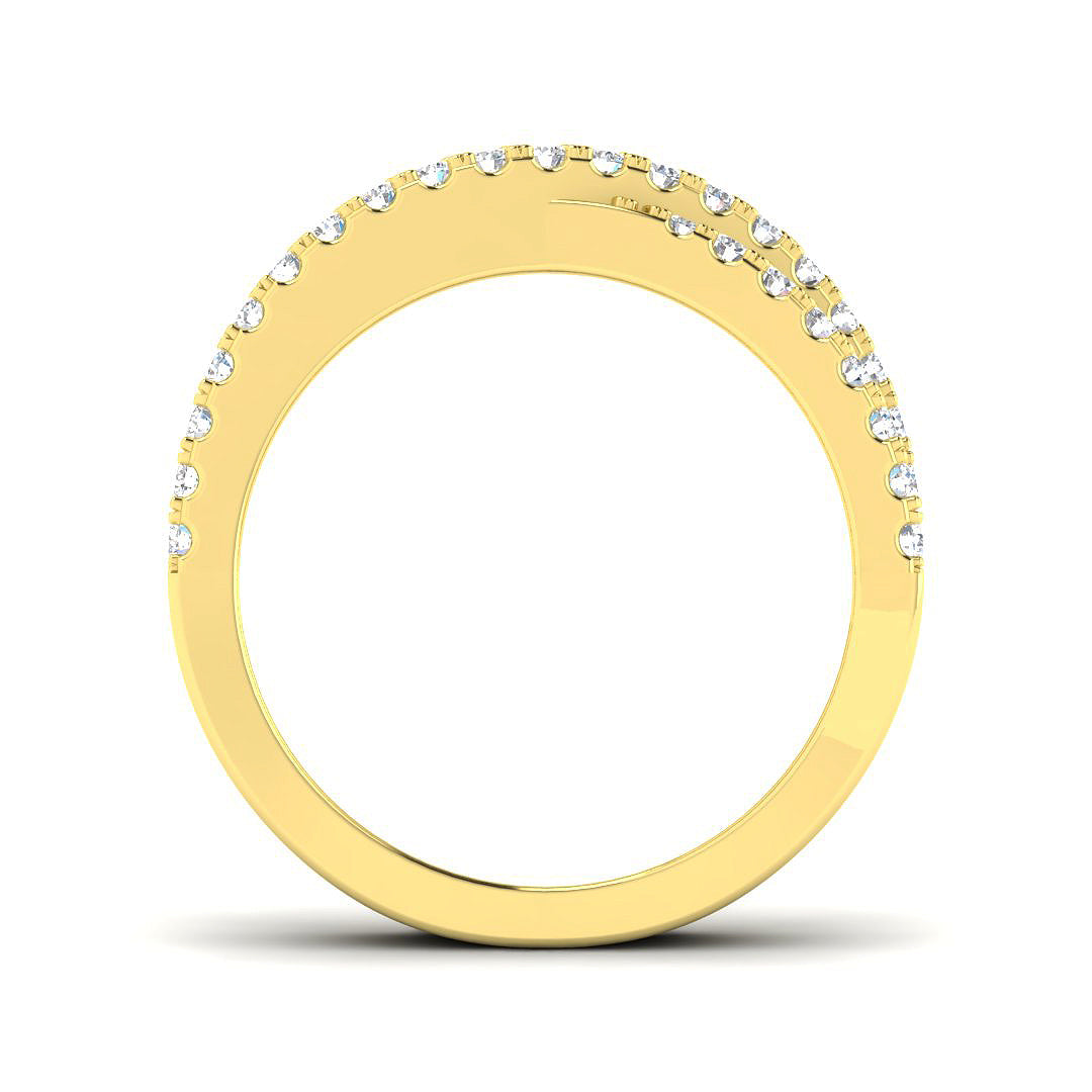 9ct Yellow Gold Round Lab Grown Diamond Ring 2