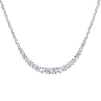 9ct White Gold Round Lab Grown Diamond Necklace 1