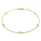 9ct Yellow Gold Round Lab Grown Diamond Bracelet 1