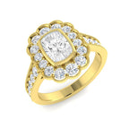 9ct Yellow Gold Cushion Cvd Old Cut Ring 1