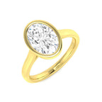 9ct Yellow Gold Oval Lab Grown Diamond Ring 1