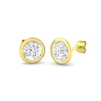 18ct Yellow Gold Round Lab Grown Diamond Earrings 1