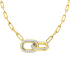 9ct Yellow Gold Round Lab Grown Diamond Necklace 1
