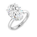 Platinum Oval Lab Grown Diamond Ring 1