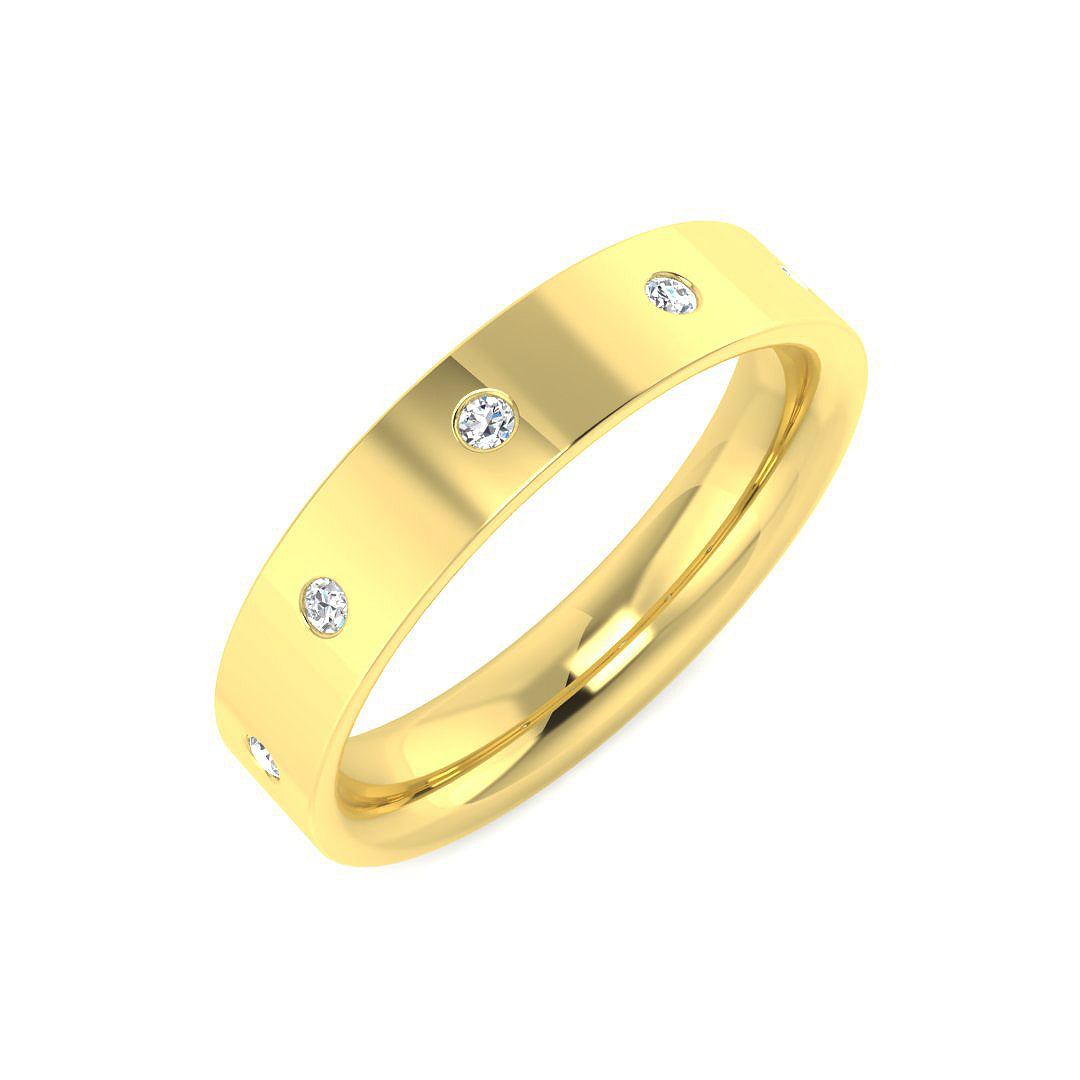 9ct Yellow Gold Round Lab Grown Diamond Ring 1