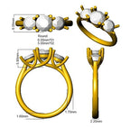 9ct Yellow Gold Round Lab Grown Diamond Ring 3