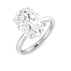 Platinum Oval Lab Grown Diamond Ring 1